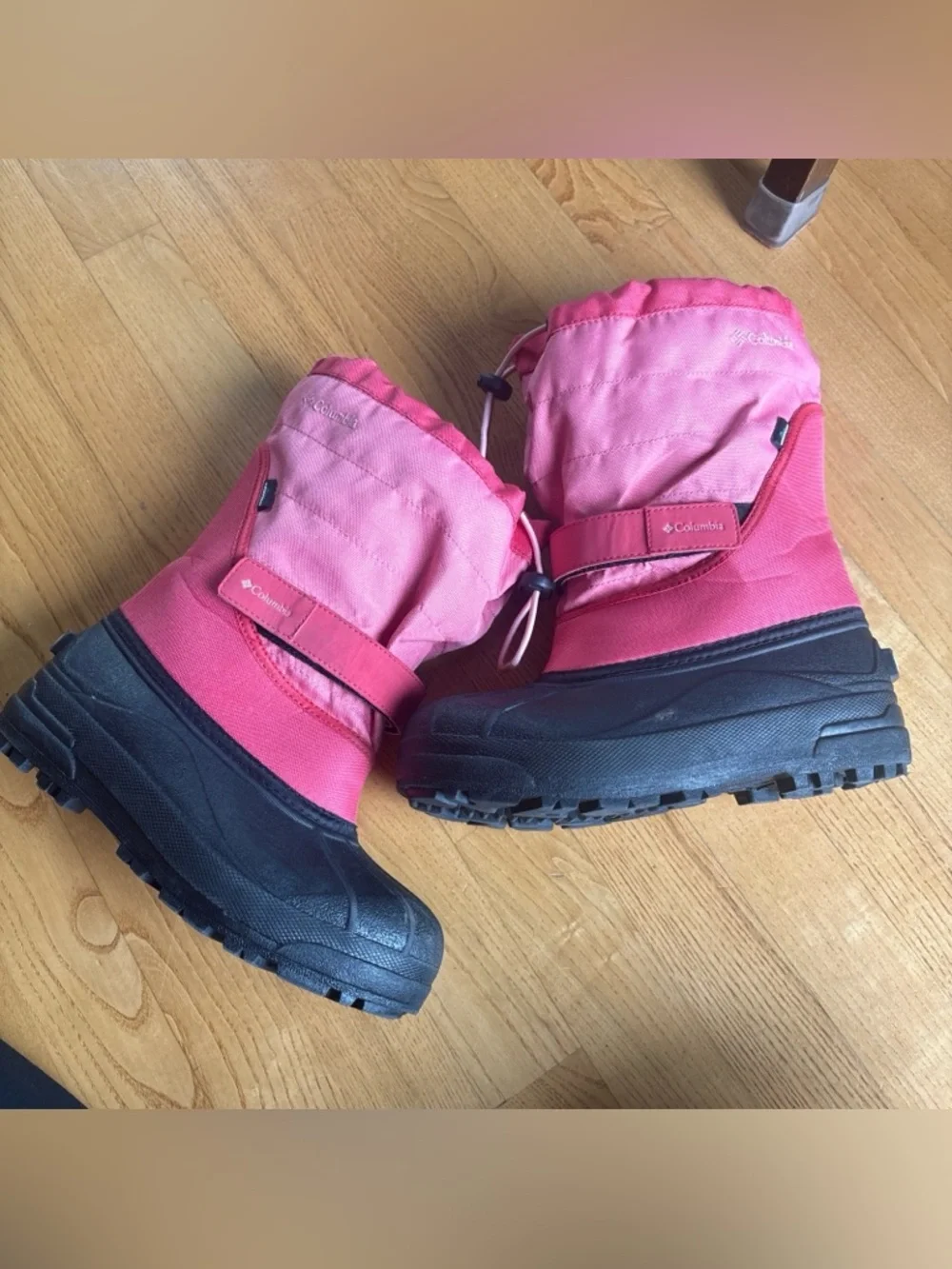 Columbia Powderbug II Snow Boots Kids Waterproof Pink Winter Youth Girls Size 5Y
